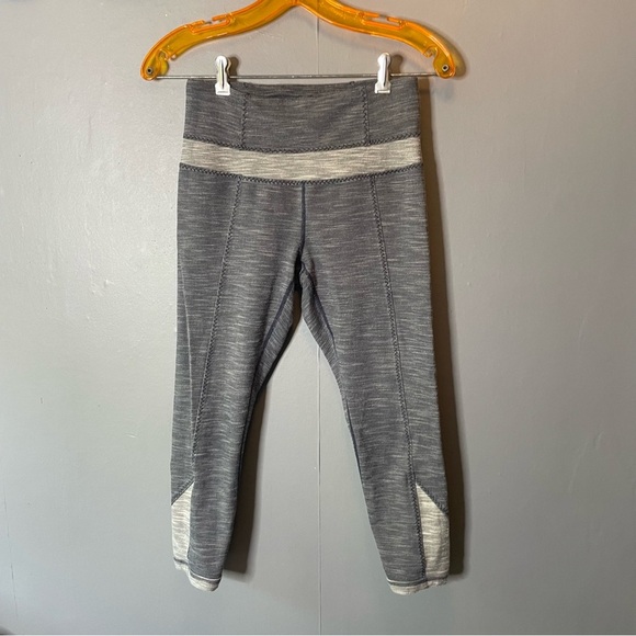 Prana Pants - prAna heathered blue gray crop athletic leggings size small